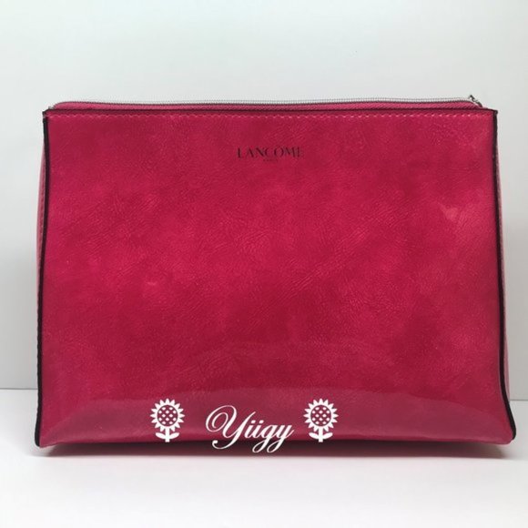 🍀 Lancôme 🍀 Big Pink Makeup Cosmetic Travel Toiletry Case Bag NEW 🍀 - Picture 1 of 7